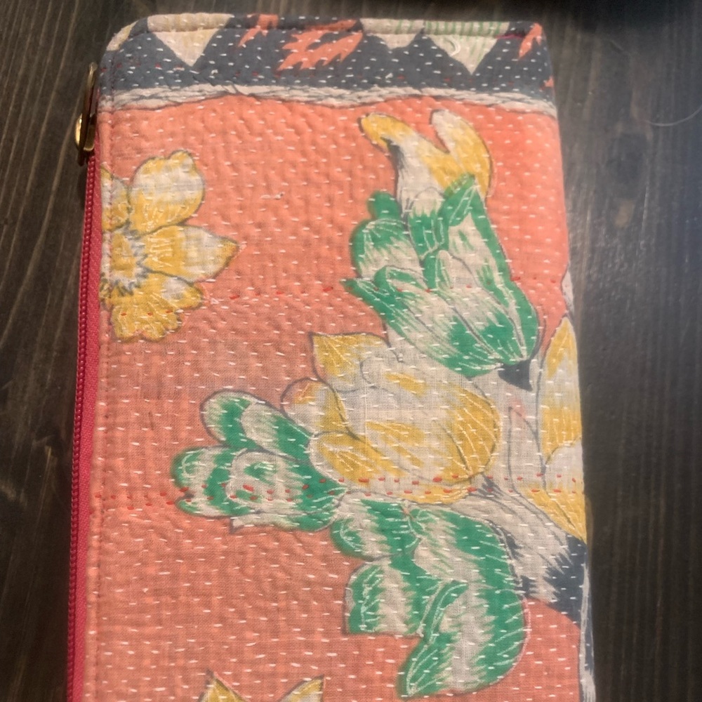 NEW Kantha Clutch w/ Zipper Closure